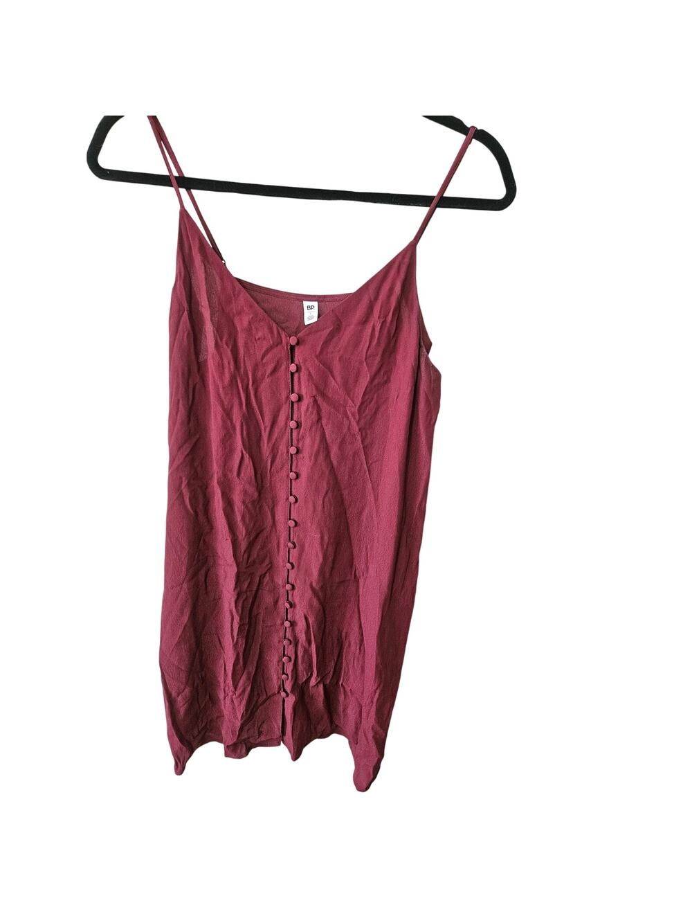 BP Strappy Front Button detail Deep Red/Burgundy Mini Dress Tunic